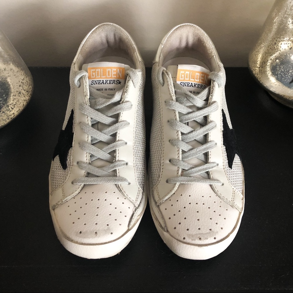 GGDB Silver Lurex Mesh Superstars (Size 38) - Picture 5 of 9